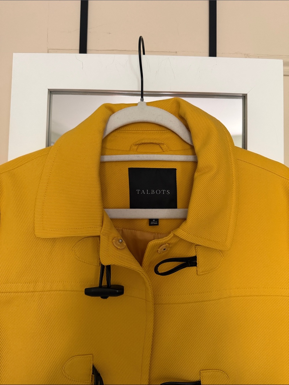 Talbots Women's Mustard Yellow Toggle Peacoat